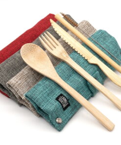 bamboo cutlery set slate all colours