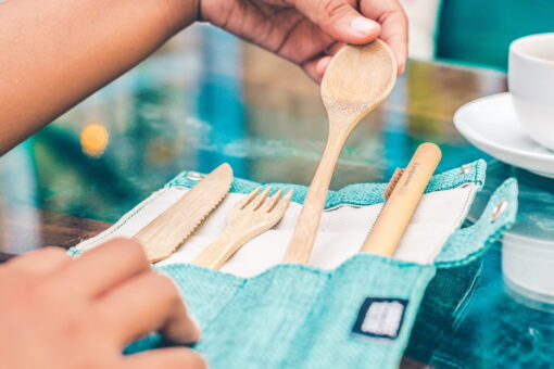 bamboo cutlery set slate lifestyle
