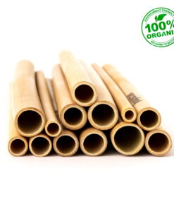 bamboo drinking straws 12 pack side view