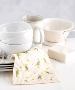 compostable cleaning cloths with dishes