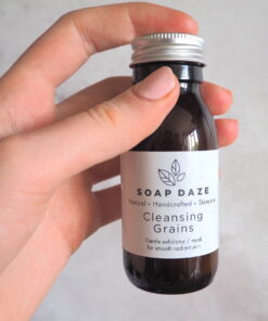 natural cleansing grains hand