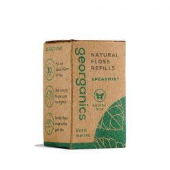 natural dental floss refill spearmint box