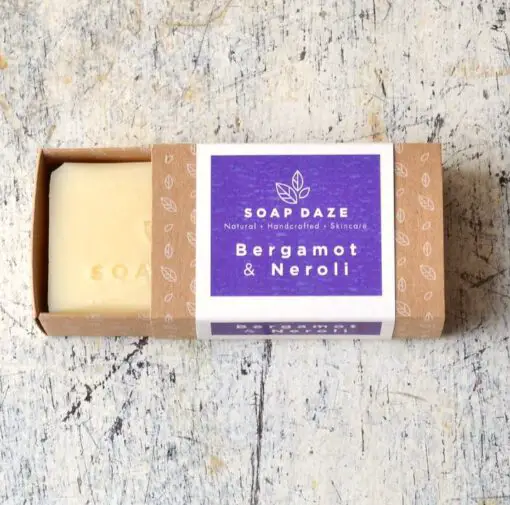 natural handmade soap bergamot and neroli half box