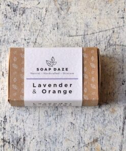natural handmade soap lavender and orange box