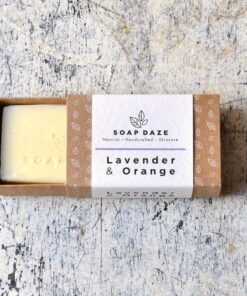 natural handmade soap lavender and orange half box