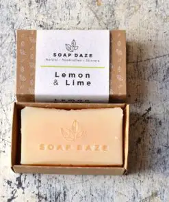 natural handmade soap lemon and lime