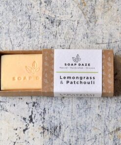 natural handmade soap lemongrass and patchouli half box