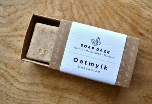 natural handmade soap oatmylk half box
