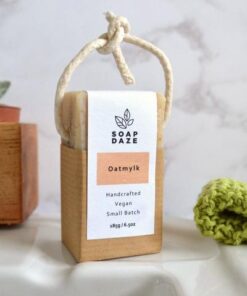 natural soap on a rope oatmylk