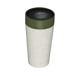 recycled coffee cup green cream no label