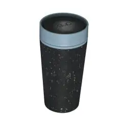 recycled coffee cup large black teal no label