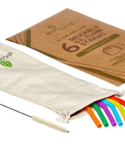 reusable silicone straws with case