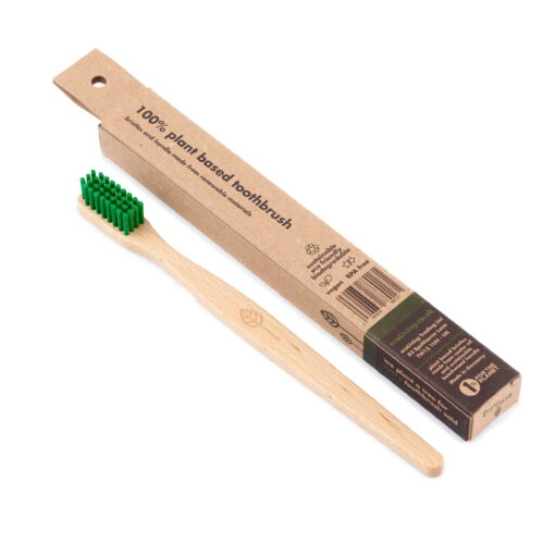 wooden toothbrush with natural bristles back