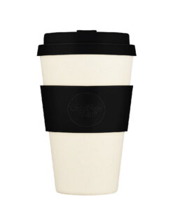 bamboo coffee cup black nature 14oz