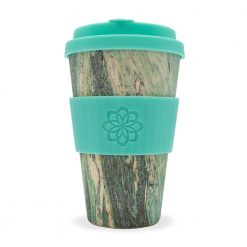 bamboo coffee cup marmo verde 14oz