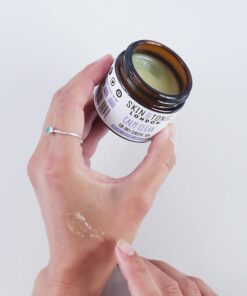 natural cleansing balm on skin