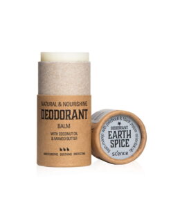 natural deodorant balm scence earth spice tube open