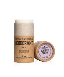 natural deodorant balm scence juniper berry tube open