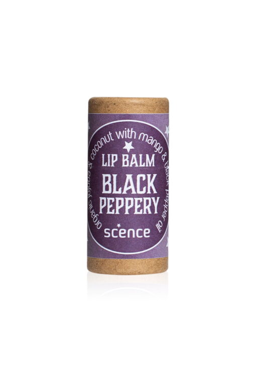 natural lip balm scence black peppery tube