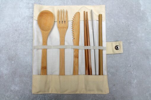 bamboo cutlery set white bambox