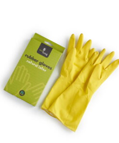 eco friendly rubber gloves and box extra large yellow eco living