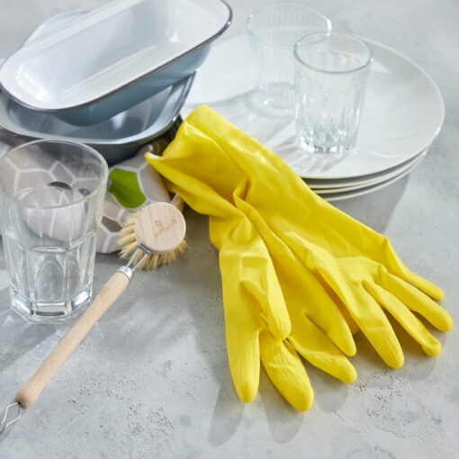 eco friendly rubber gloves yellow kitchen eco living