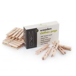 Natural Wooden Clothes Pegs eco living