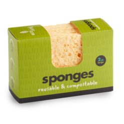 biodegradable sponges - 2 pack large