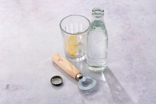 wooden handle bottle opener - water