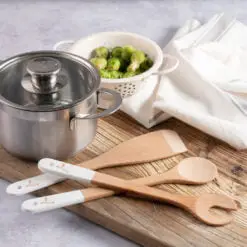 wooden kitchen utensil set - home