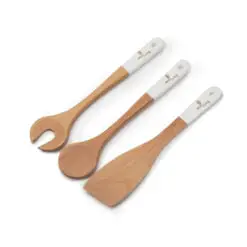wooden kitchen utensil set - straight