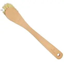 wooden washing up brush with bristles - top