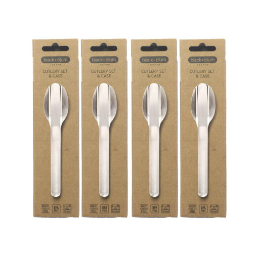 stainless steel travel cutlery set 4 pack