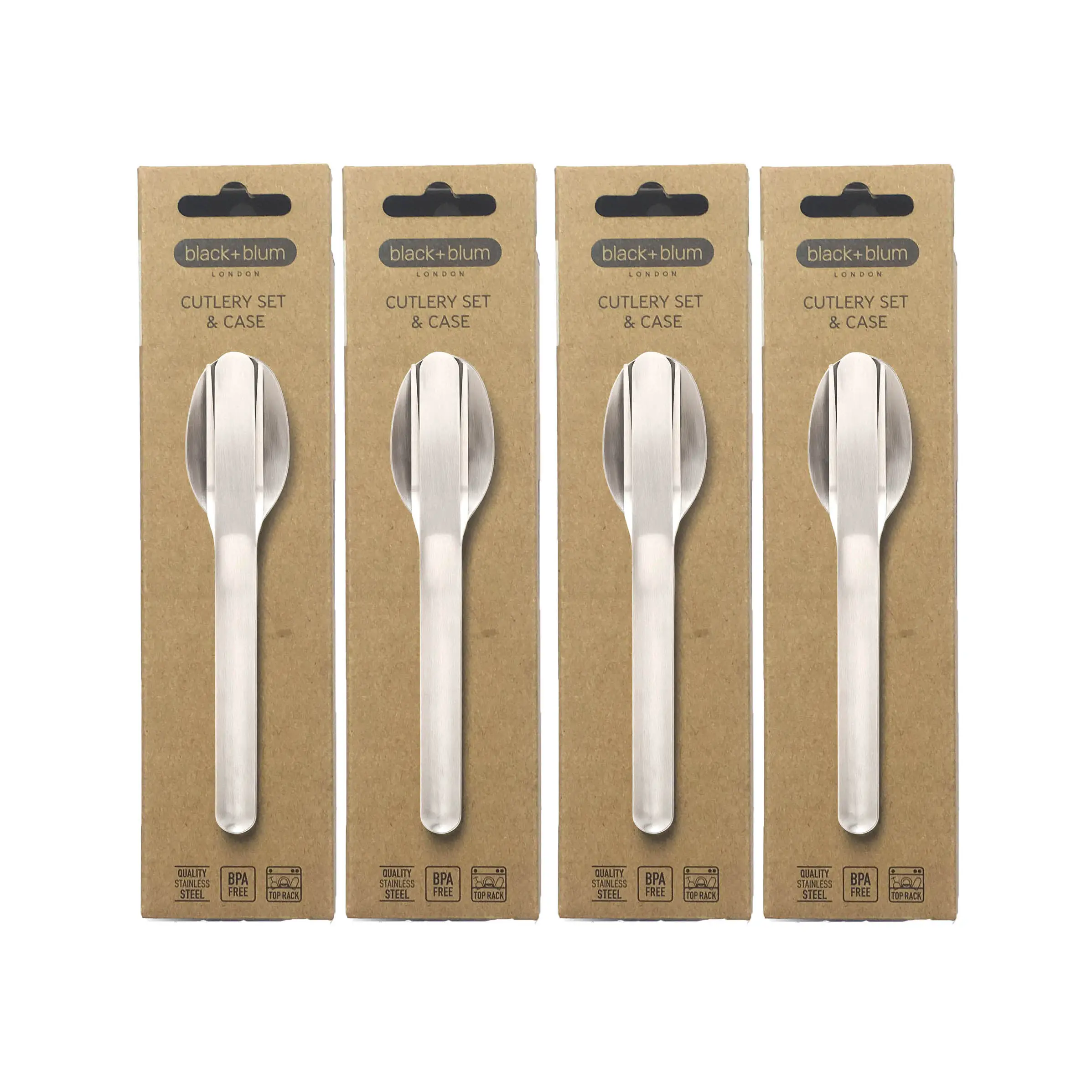 Black+Blum Stainless Steel Stacking Travel Cutlery – Set of 3
