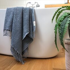 Peshtemal Towel Marine Luks Rulo Bath Draped