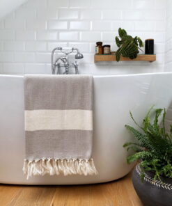 Peshtemal Towel Oyster Luks Ferah Bath Folded