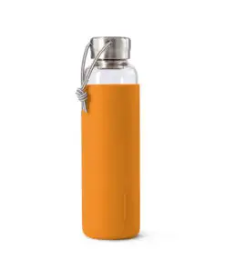 glass water bottle ocean orange
