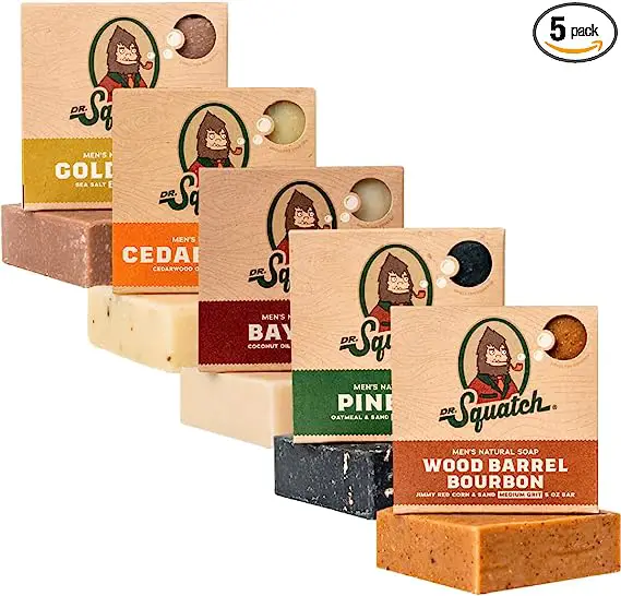 dr squatch all natural soap - 5 bar variety pack