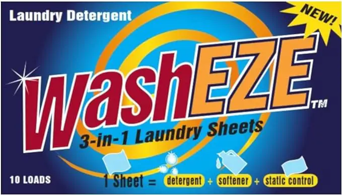 WashEZE laundry detergent sheets